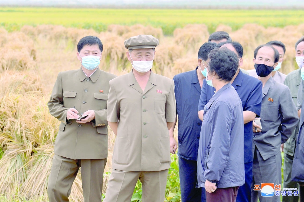 North Korea's Premier Kim Tok Hun inspects the agricultural and light industrial fields in South Phyongan. -- Reuters