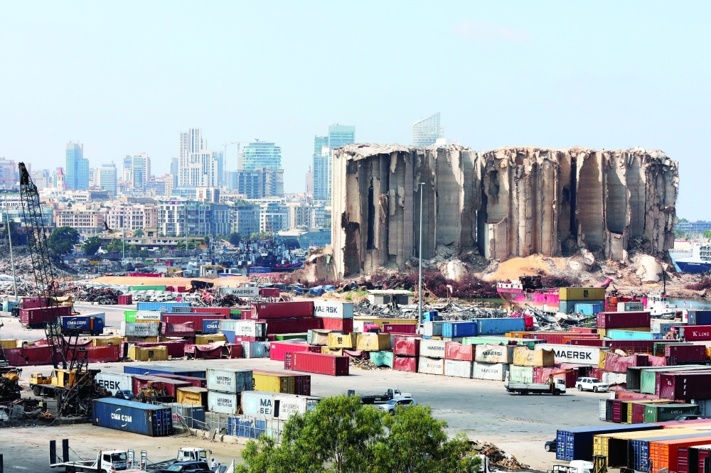 A file photo of the site of the 2020 Beirut port explosion, Lebanon. - Reuters
