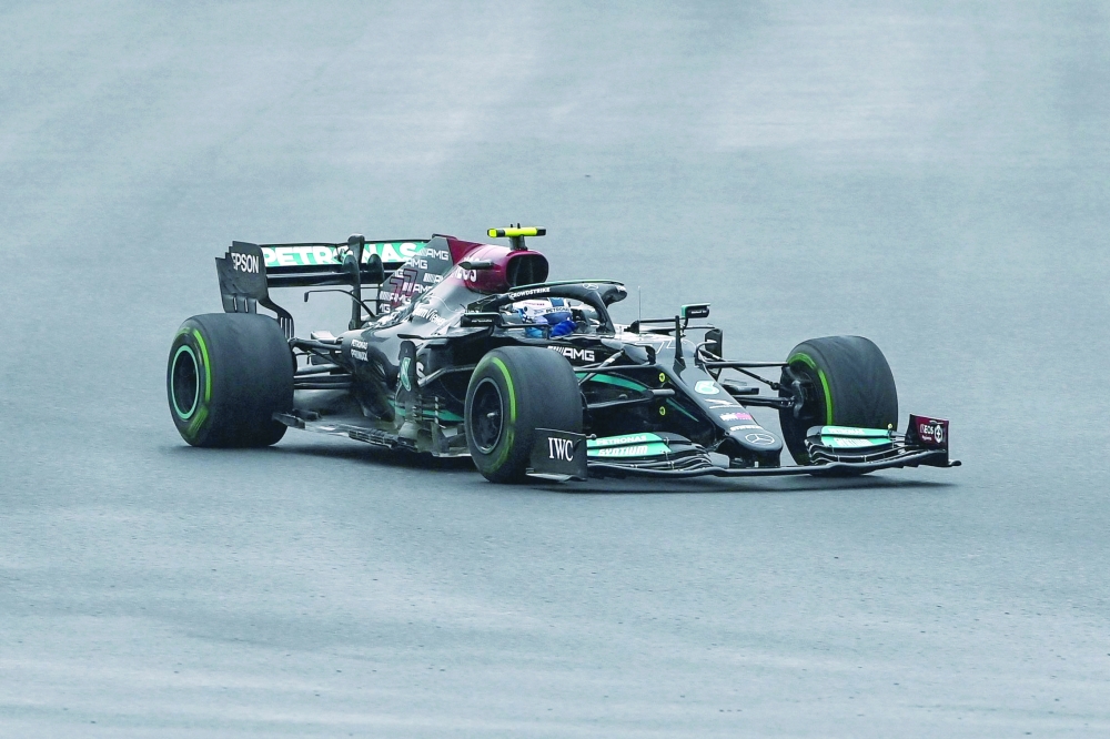 Mercedes' Finnish driver Valtteri Bottas drives during the Formula One Grand Prix of Turkey at the Intercity Istanbul Park in Istanbul. -- AFP

