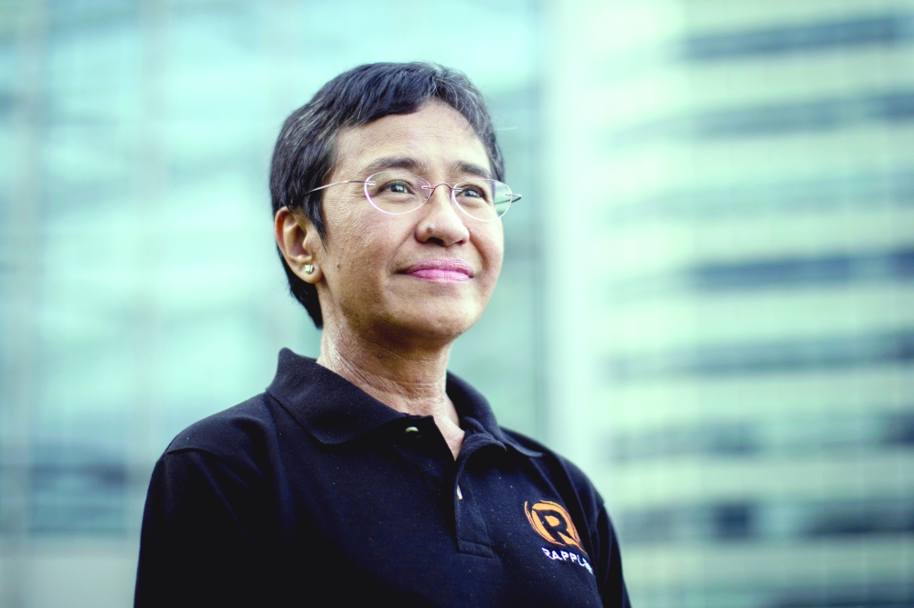 Filipino journalist and Rappler CEO Maria Ressa, one of 2021 Nobel Peace Prize winners, poses for a portrait in Taguig City, Metro Manila. - Reuters