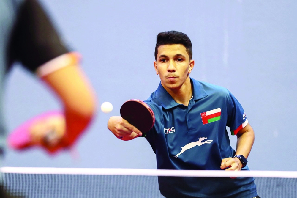 Oman's Mashal al Shahi during a match.