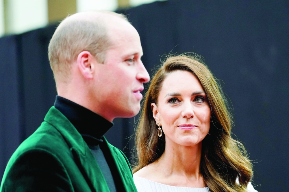 Britain's Prince William and Catherine, Duchess of Cambridge, attend the first Earthshot awards ceremony at Alexandra Palace in London. - Reuters
