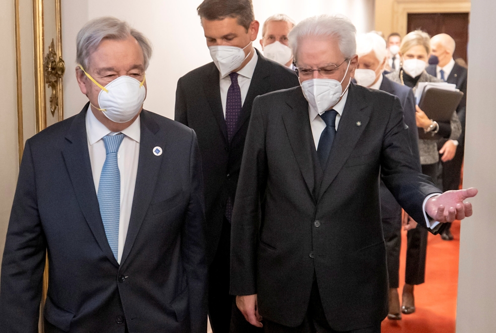 Sergio Mattarella and Antonio Guterres 