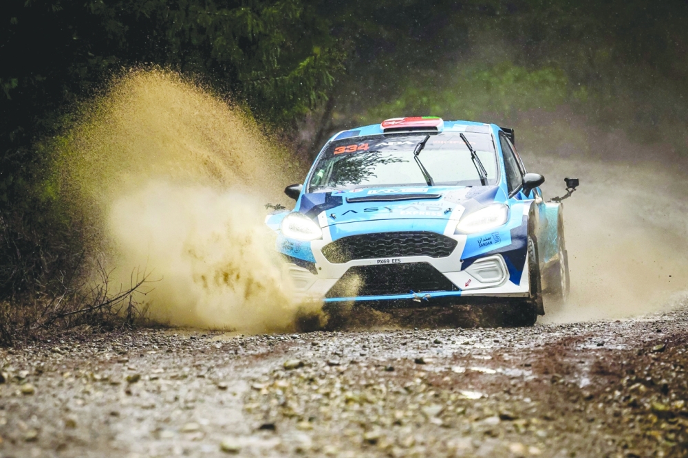 Hamed Al-Wahaibi tests the McKenna Motorsport Ford in Oregon.