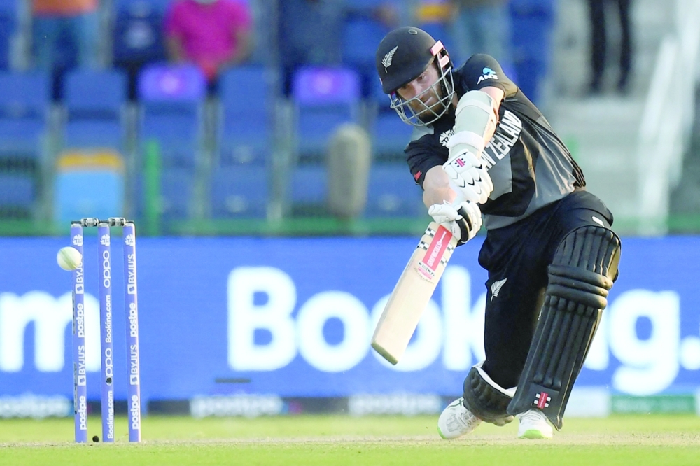 New Zealand's captain Kane Williamson plays a shot. -- AFP