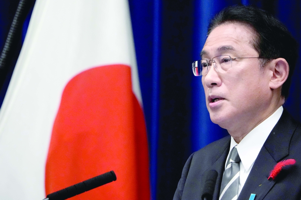 Japanese Prime Minister Fumio Kishida