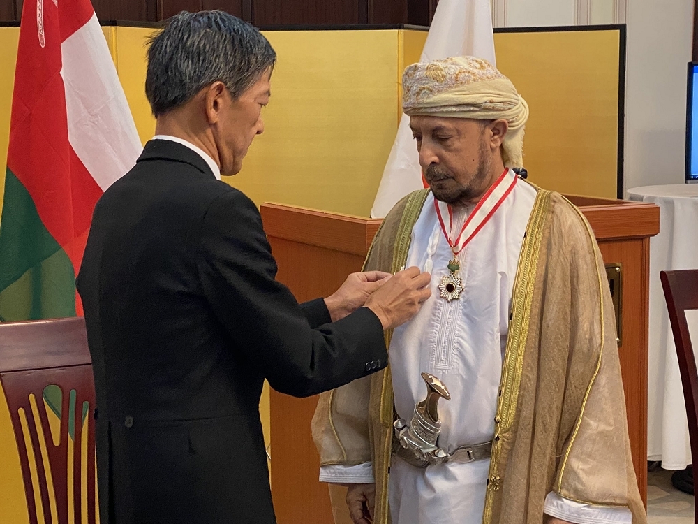 Salem Nasser al Maskri honoured at Japan embassy Oman Observer