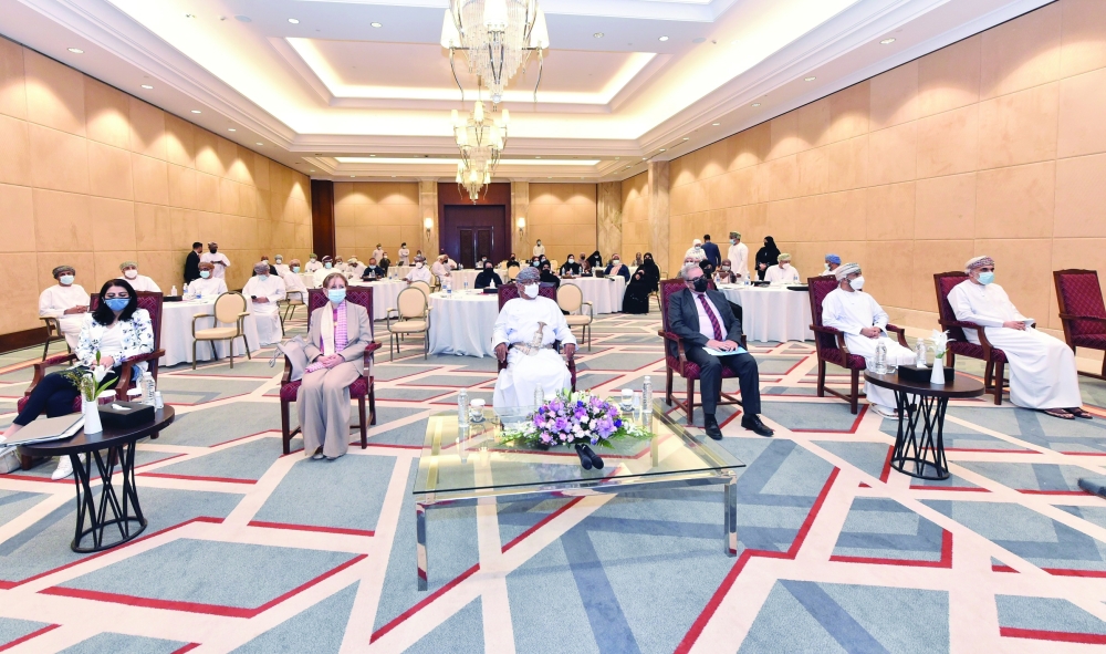 Dr Ahmed Mohammed al Saidi, Minister of Health,at the Intra-Action Review (IAR) workshop in Muscat on Wednesday.
