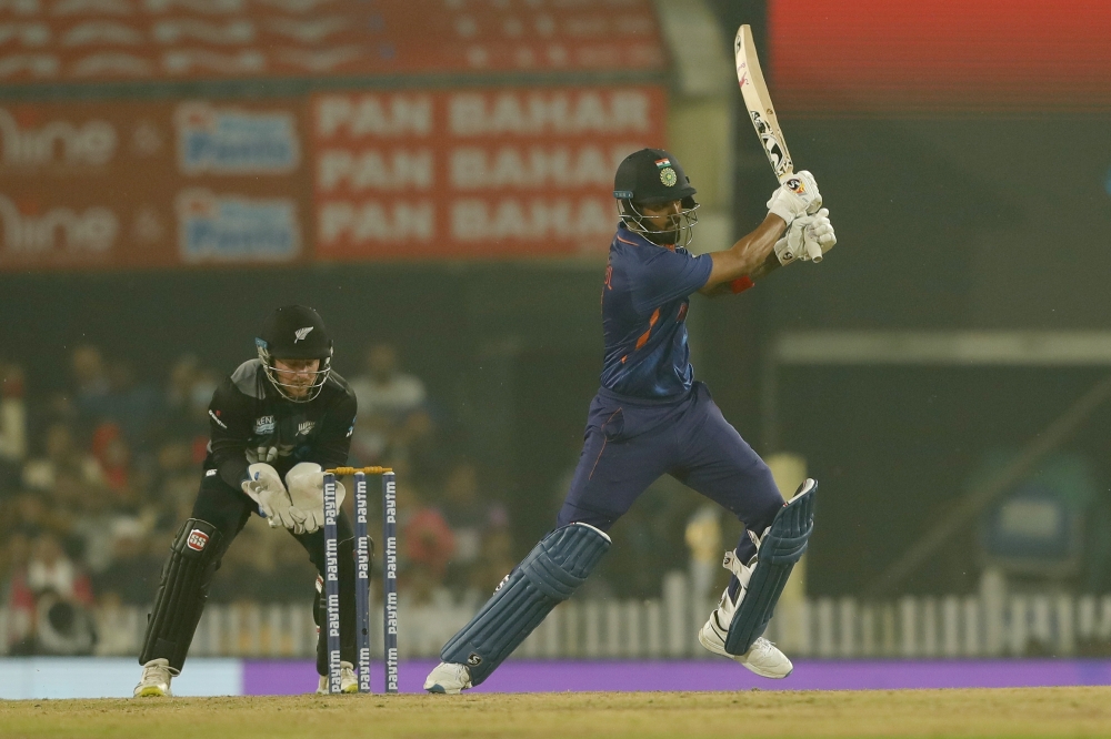 Chasing 154 for victory, Rahul (65, 49b, 6x4, 2x6) and Rohit (55, 36b, 1x4, 5x6) plundered the New Zealand bowlers to all parts of the ground in a 117-run opening wicket partnership that paved the way for India’s victory.