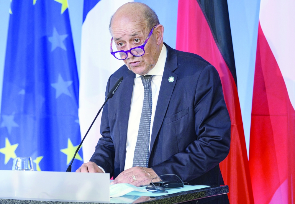 French Foreign Minister Jean-Yves Le Drian