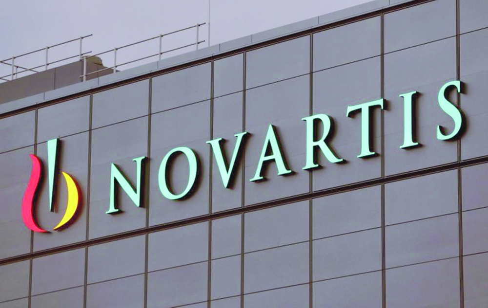 FILE PHOTO: Swiss drugmaker Novartis' logo is seen in Stein