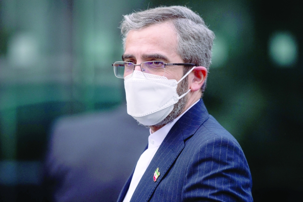 Iran's chief nuclear negotiator Ali Bagheri Kani arrives at the Coburg Palais, the venue of the Joint Comprehensive Plan of Action (JCPOA) meeting, in Vienna. - AFP