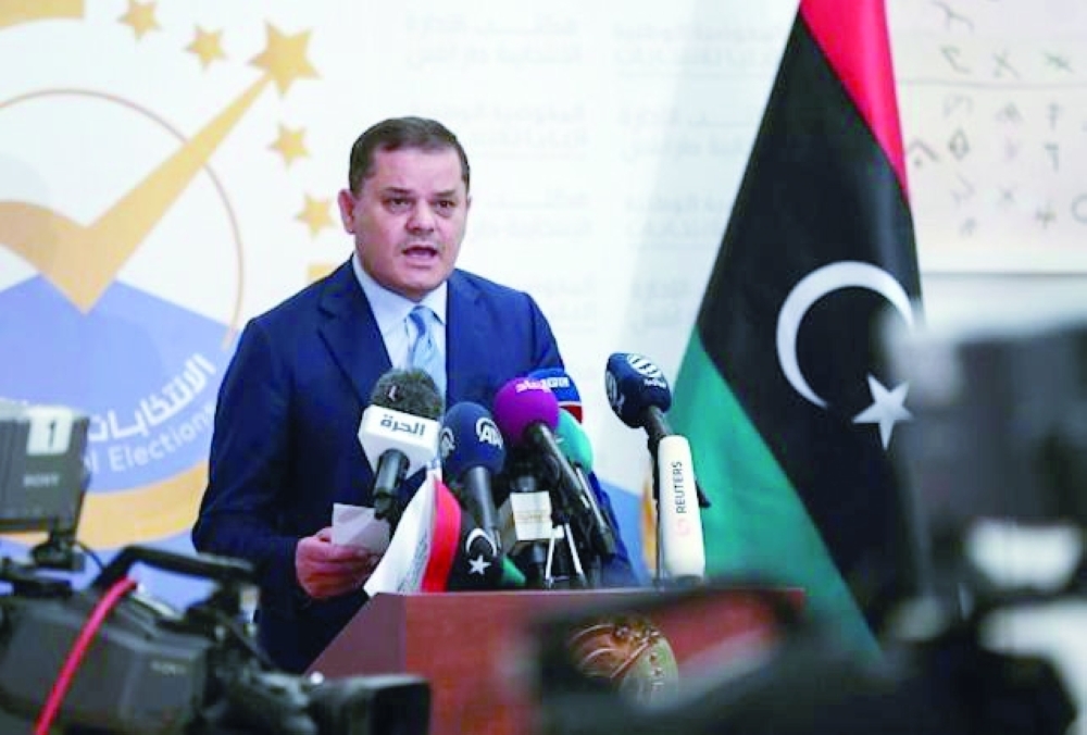 Libya's interim Prime Minister Abdulhamid Dbeibah, seen here after registering his run for the presidency last month. - AFP File 