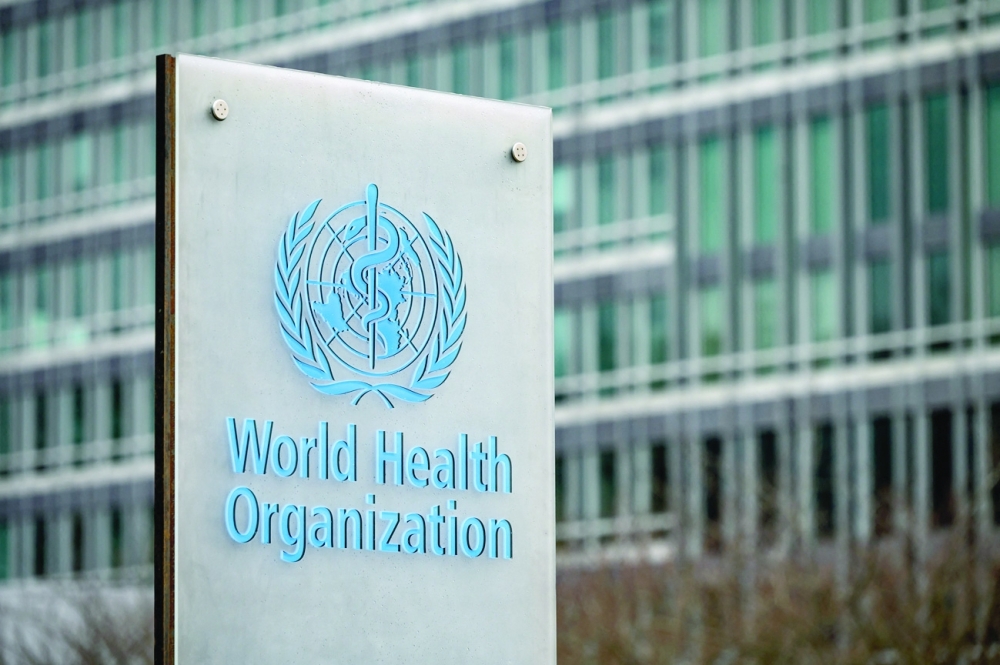 A sign of the the World Health Organization (WHO) is seen next to its headquarters, in Geneva. - AFP 