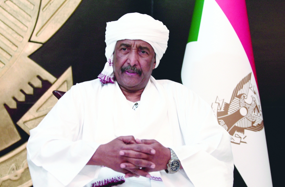 Sudan's top general Abdel Fattah al Burhan during an interview in Khartoum. - AFP 