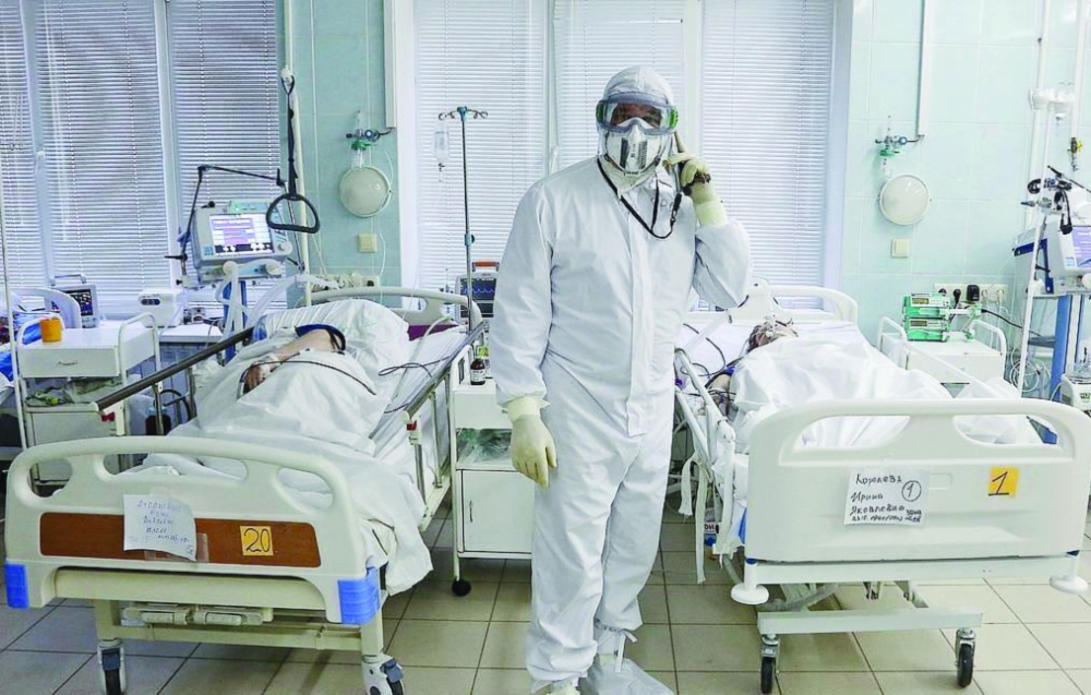 Hospital No 15 in Volgograd, Russia, amid COVID-19 pandemic
