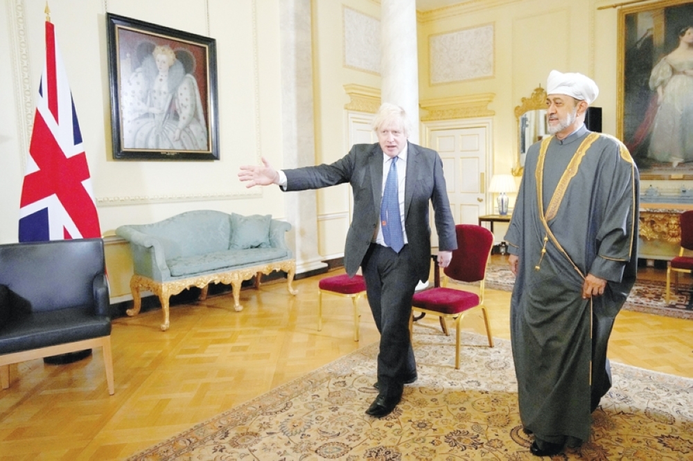 UK Prime Minister Boris Johnson welcomes His Majesty Sultan Haitham bin Tarik