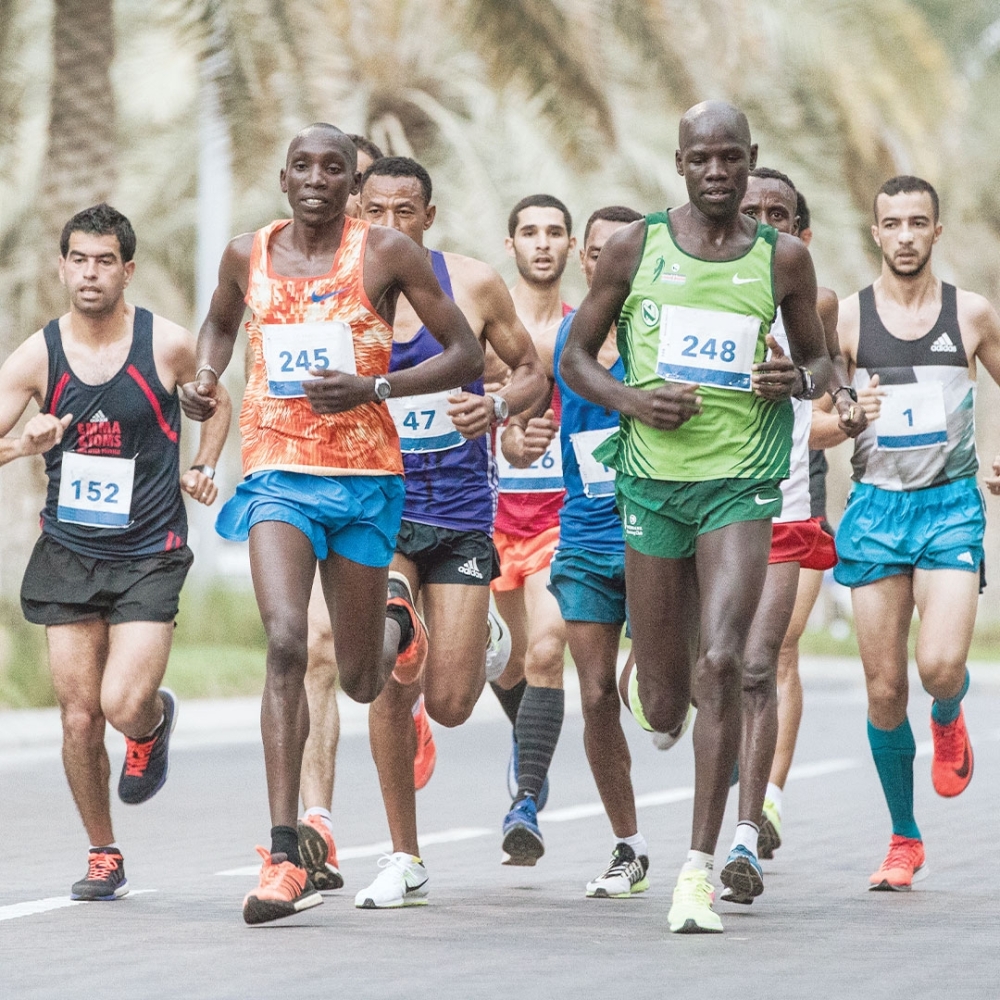 Muscat Marathon warming up (1)