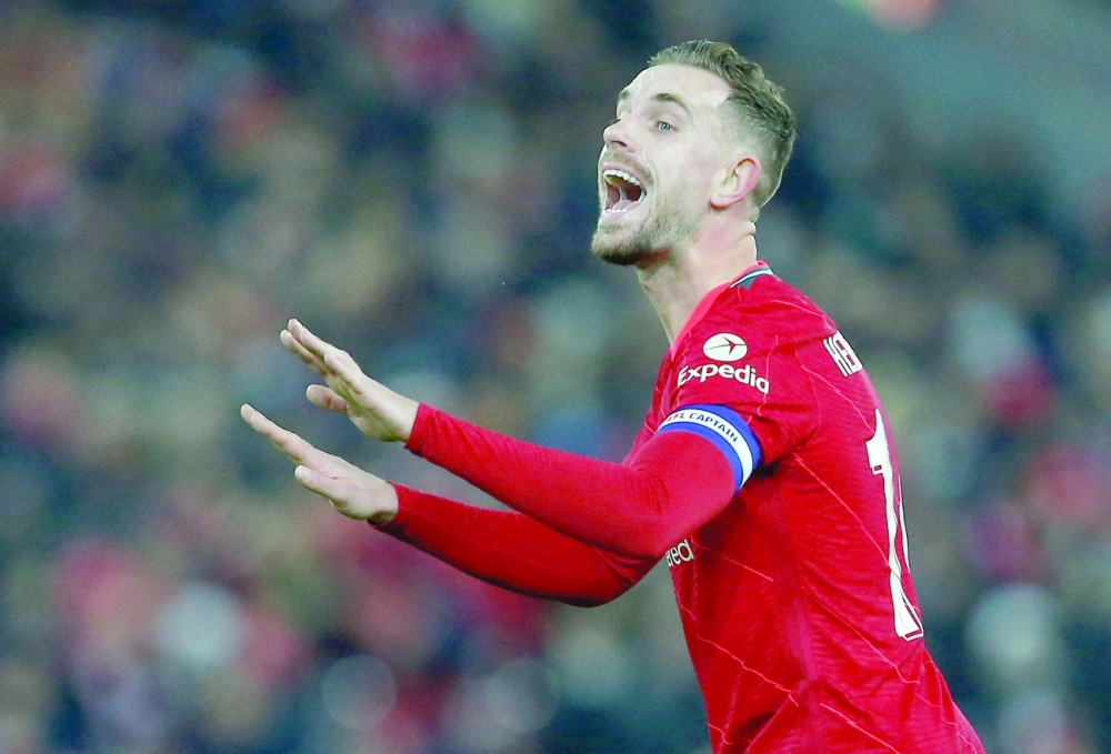 Liverpool's Jordan Henderson. -- Reuters
