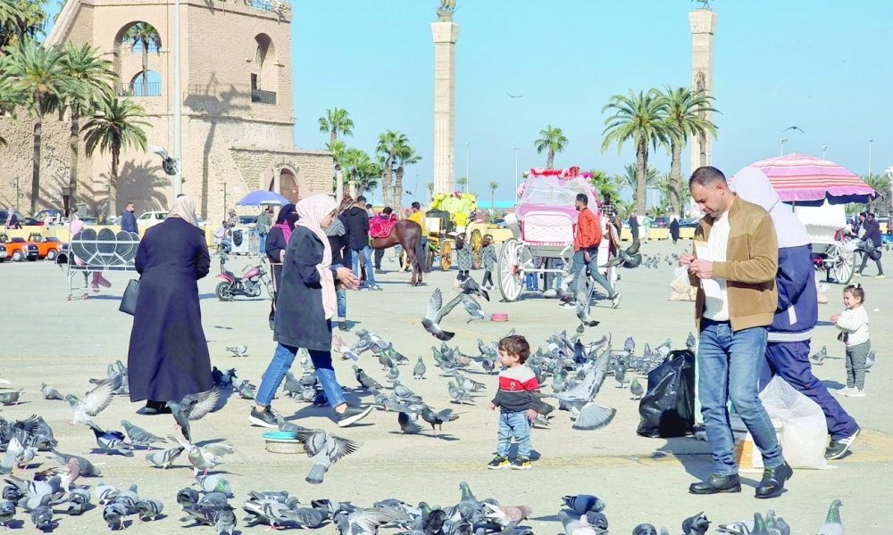 People visit the old town of the Libyan capital Tripoli. - AFP