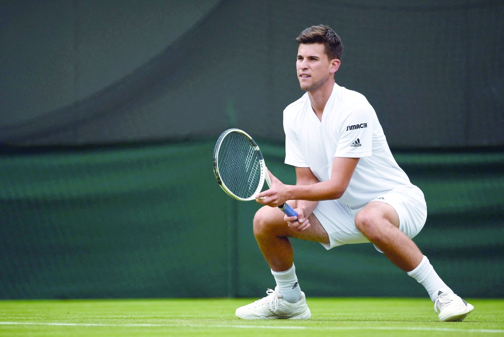 FILE PHOTO: Britain Tennis - Wimbledon - All England Lawn Tennis & Croquet Club, Wimbledon, England - 30/6/16 Austria's Dominic Thiem in action against Czech Republic's Jiri Vesely  REUTERS/Tony O'Brien (BRITAIN  - Tags: SPORT TENNIS)/File Photo
