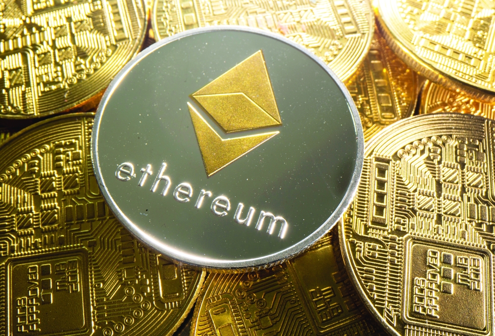 FILE PHOTO: Representation of cryptocurrency Ethereum is seen in this illustration