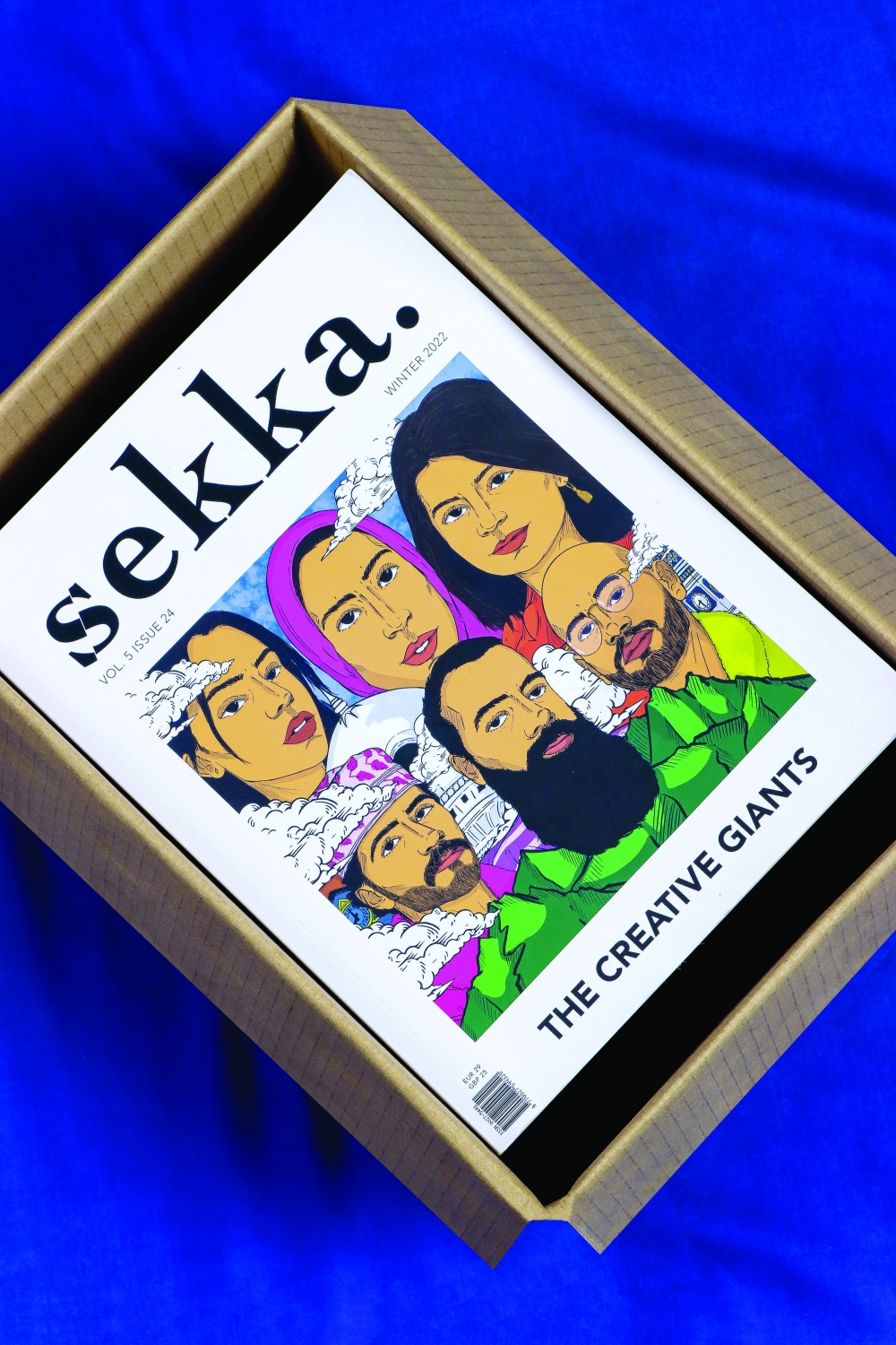 C:fakepathThe cover of Sekka features six young Omani artists. Image by Khalid Al Shaqsi for Sekka