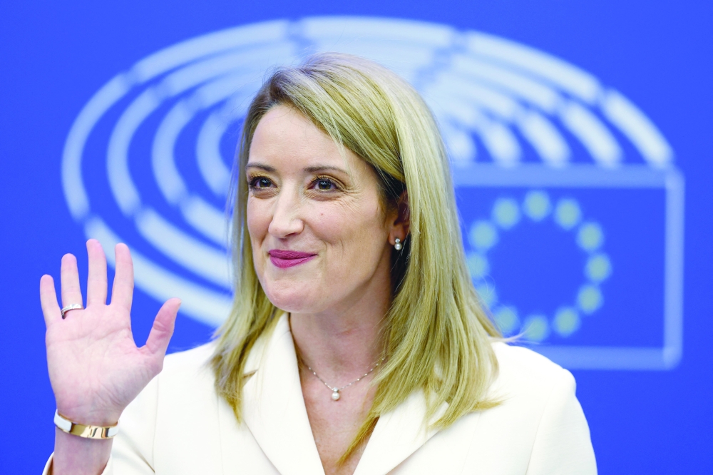 Newly-elected president of the European Parliament Roberta Metsola during a news conference following her election in Strasbourg. - Reuters

