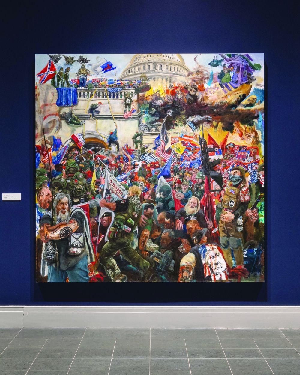 Celeste Dupuy-Spencers Dont You See That I Am Burning (2021), created after the insurrection at the Capitol. (Celeste Dupuy-Spencer and Prospect New Orleans; Jonathan Traviesa via The New York Times) 