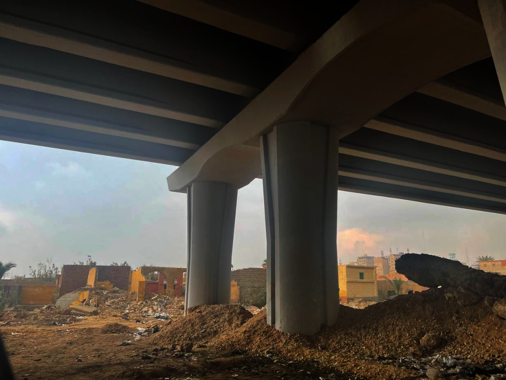 A bridge project is being constructed in the City of the Dead in Old Cairo. -- Reuters