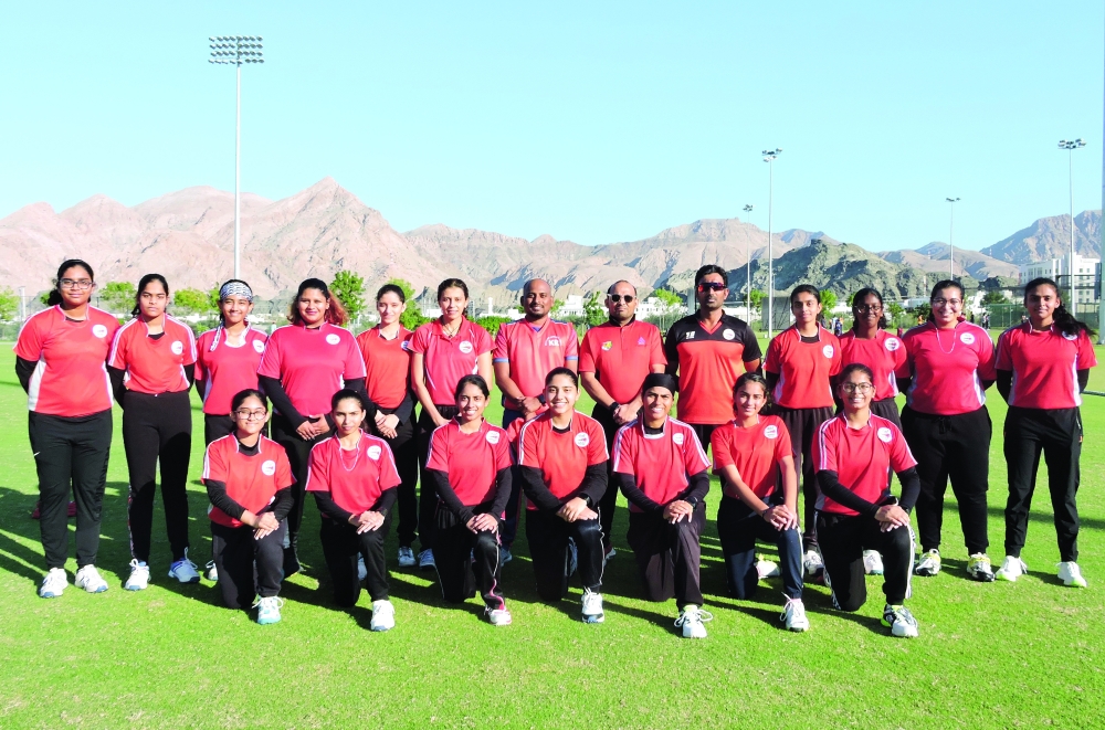 Oman Women's Team after winning the series