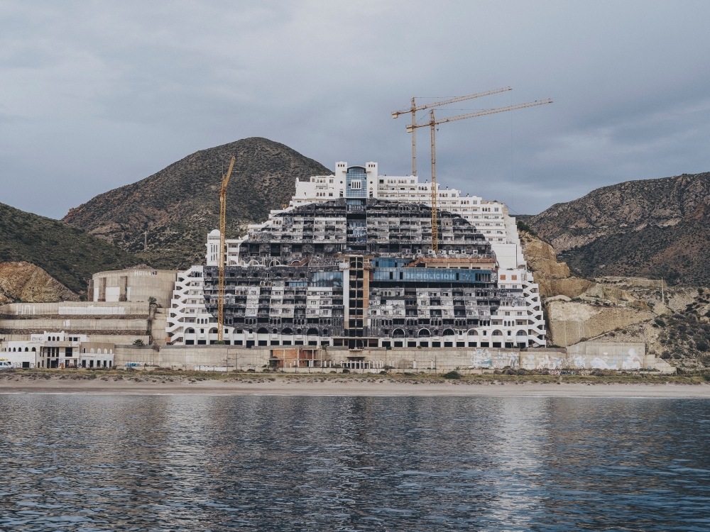 The abandoned Hotel El Algarrobico in Andalucia, Spain, Dec. 26, 2021. (Ben Roberts/The New York Times)