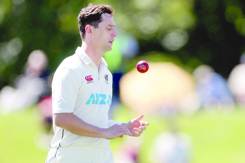 New Zealand's Matt Henry prepares to bowl during day one of the first Test. -- AFP