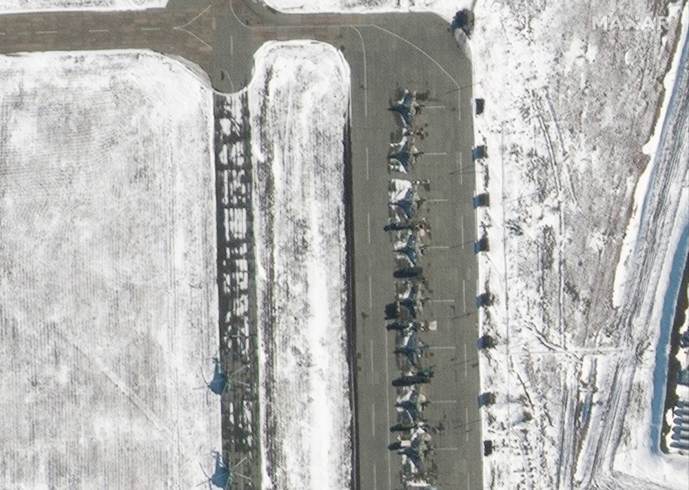 Satellite image shows su25 aircraft deployments