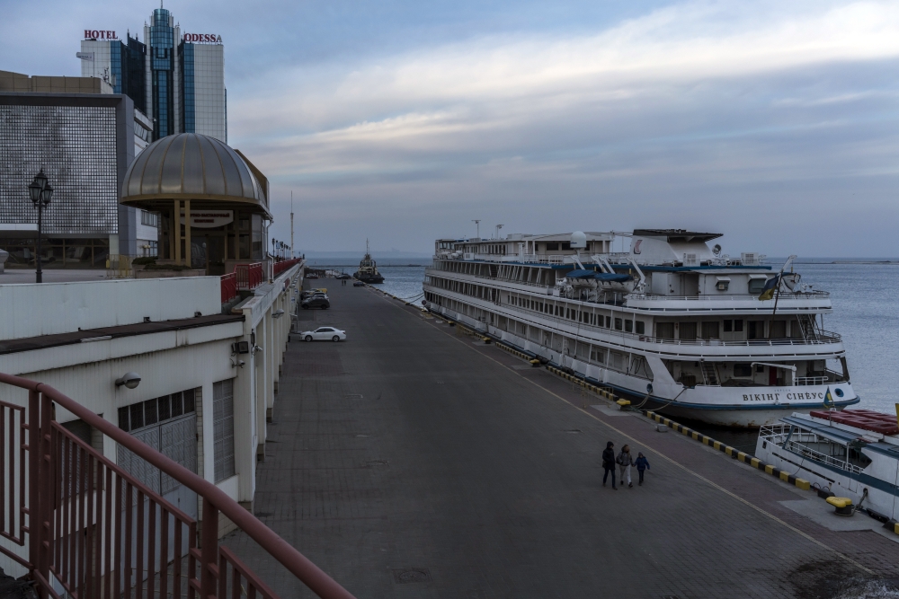 The Odessa sea terminal in Odessa, Ukraine, on Thursday, Feb. 17, 2022. (Brendan Hoffman/The New York Times)