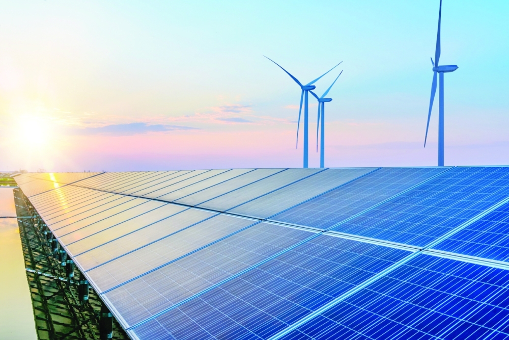 Solar panels and wind power generation equipment