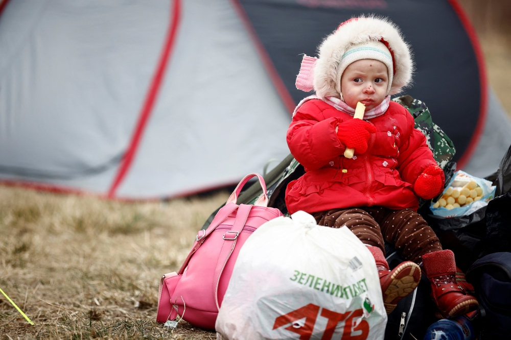 Temporary camp for refugees in Przemysl