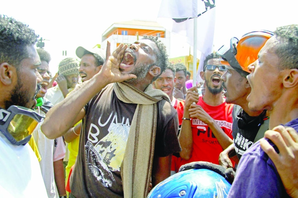 Sudanese anti-coup protesters take part in ongoing demonstrations against the military in Khartoum. - AFP

