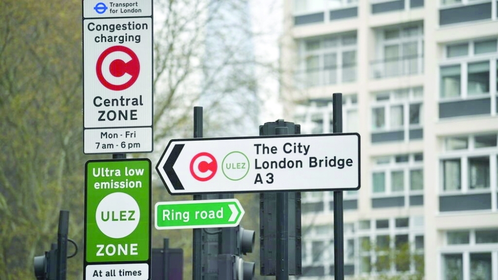 London's mayor first introduced the ULEZ (ultra-low emission zone) in April 2019 and expanded it last year. -- AFP