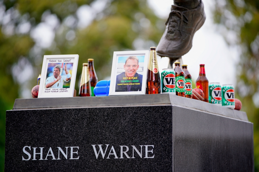 Tributes for late cricketer Shane Warne at the Melbourne Cricket Ground