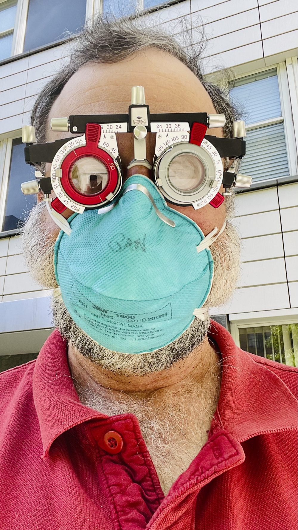 An undated photo provided by David A. Kaplan shows Kaplan with eye test glasses. (David Kaplan via The New York Times)