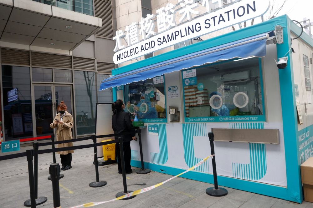 Nucleic acid testing site in Beijing