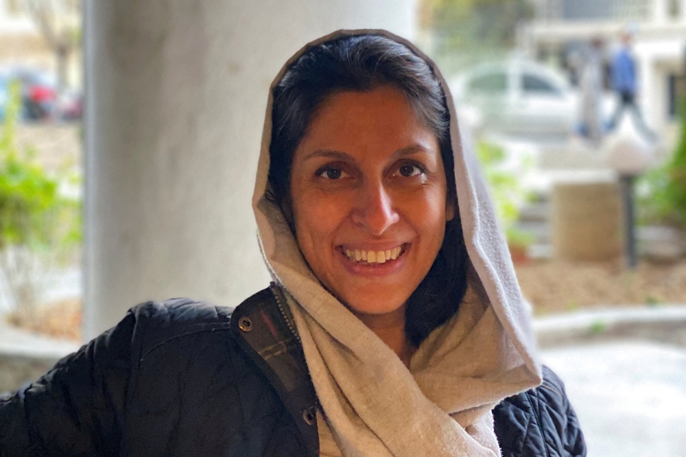 A British-Iranian aid worker, Nazanin Zaghari-Ratcliffe, poses for a photo after she was released from house arrest in Tehran, Iran March 7, 2021.