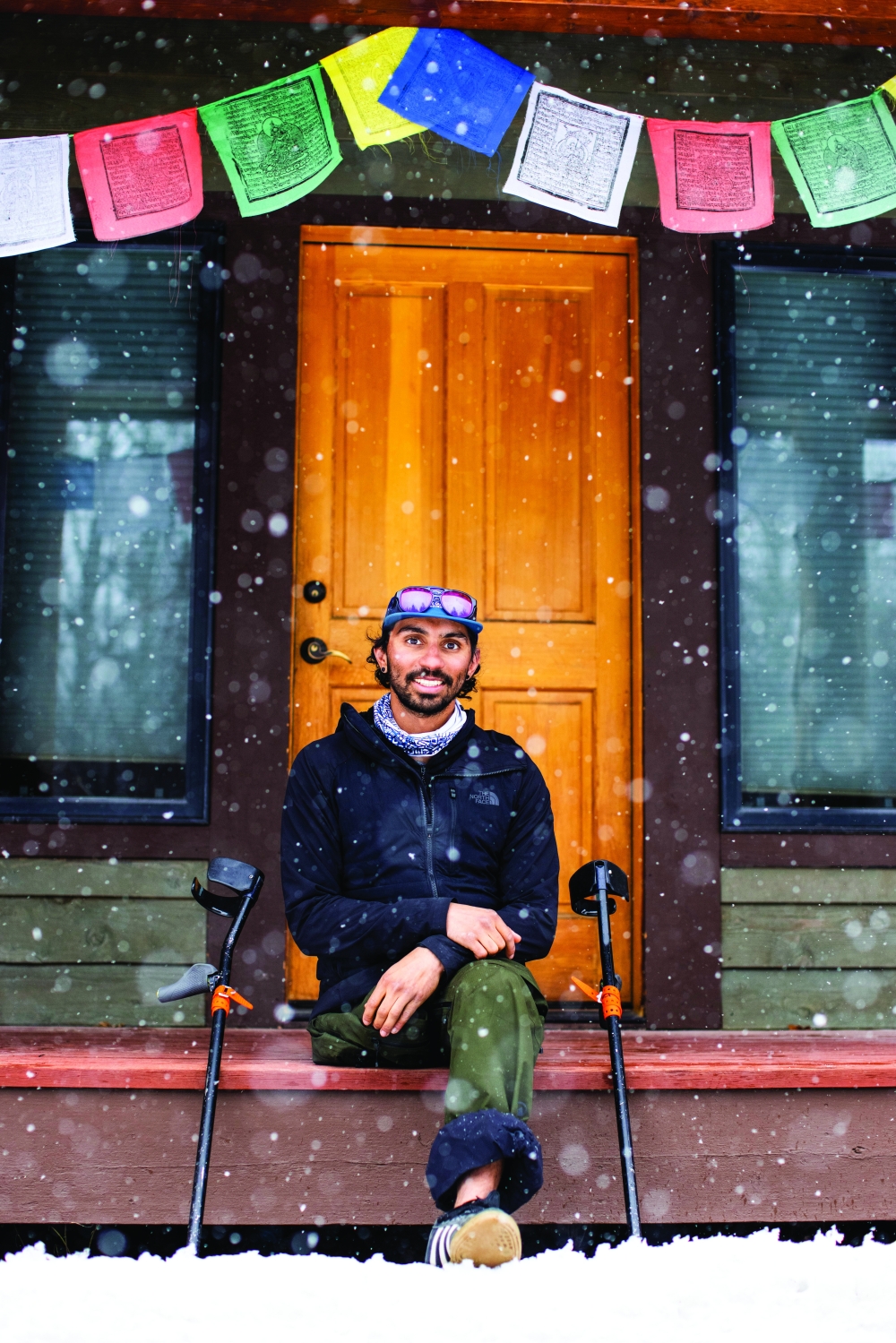 An undated photo provided by Sofia Jaramillo shows Vasu Sojitra, a disabled skier. (Sofia Jaramillo via The New York Times)