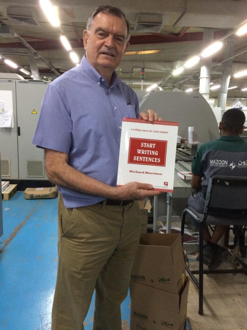 Richard Harrison with his book