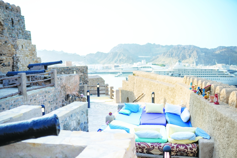 Art installation by Grid and Grain Studio Oman at _Ahlam El Asr_. Image by Burair Alkishri