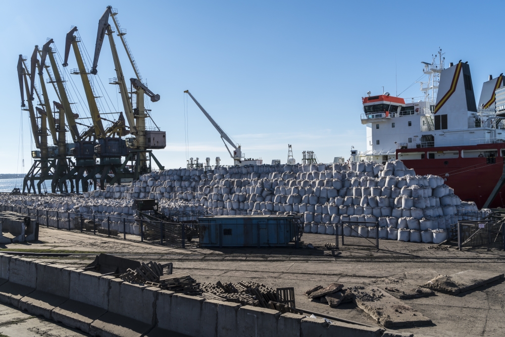 The port of Mykolaiv in Ukraine