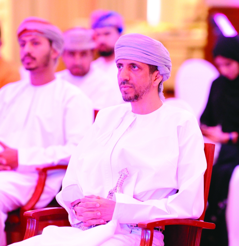 Chief guest Sayyid Ibrahim bin Said al Busaidy, Minister of State and Governor of Musandam, at the launch ceremony. -- Saleh al Sharji