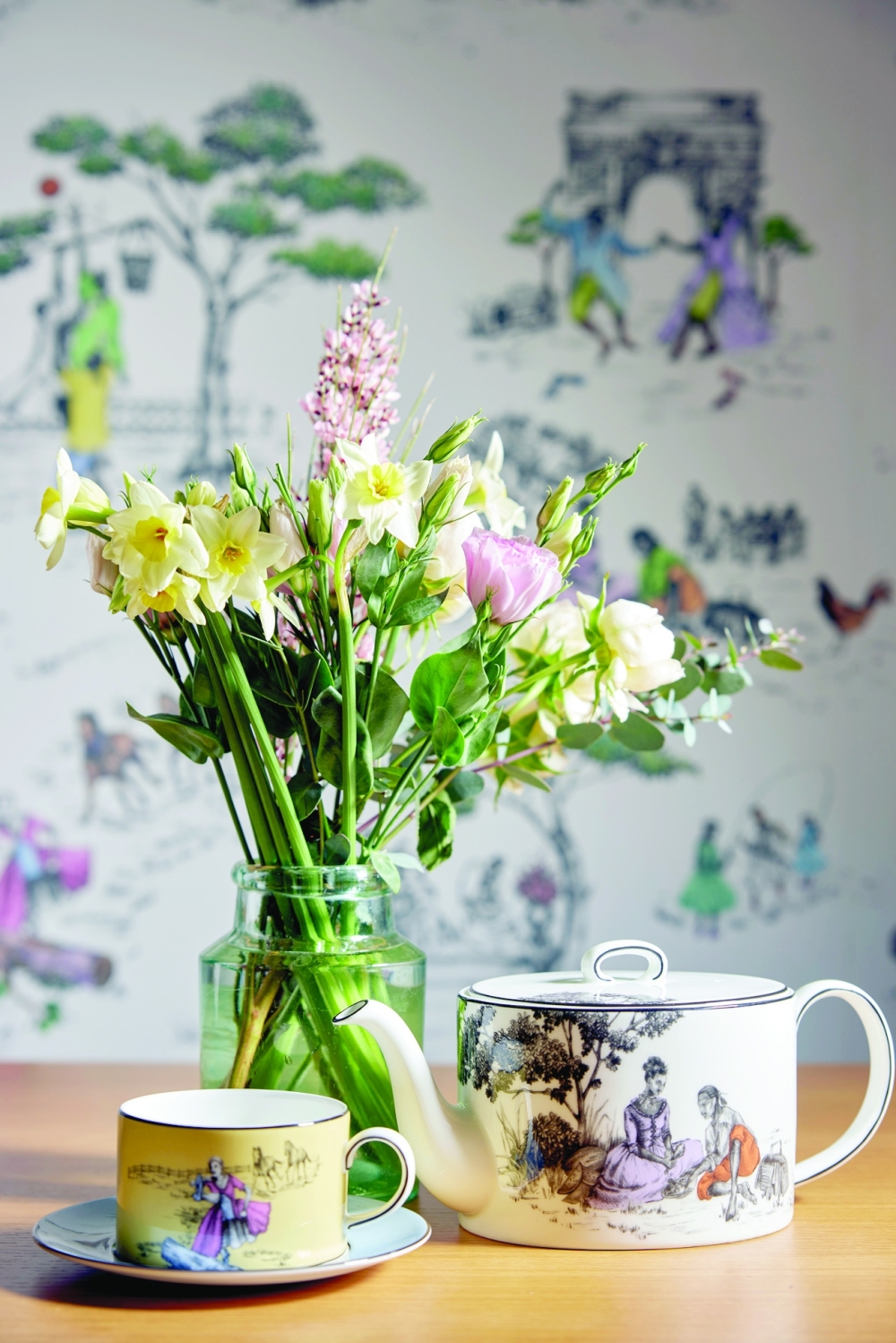 China designed by Sheila Bridges in collaboration with pottery company Wedgwood at Veronica Chambers’ home in London, on March 11, 2022. (Andy Haslam/The New York Times)
