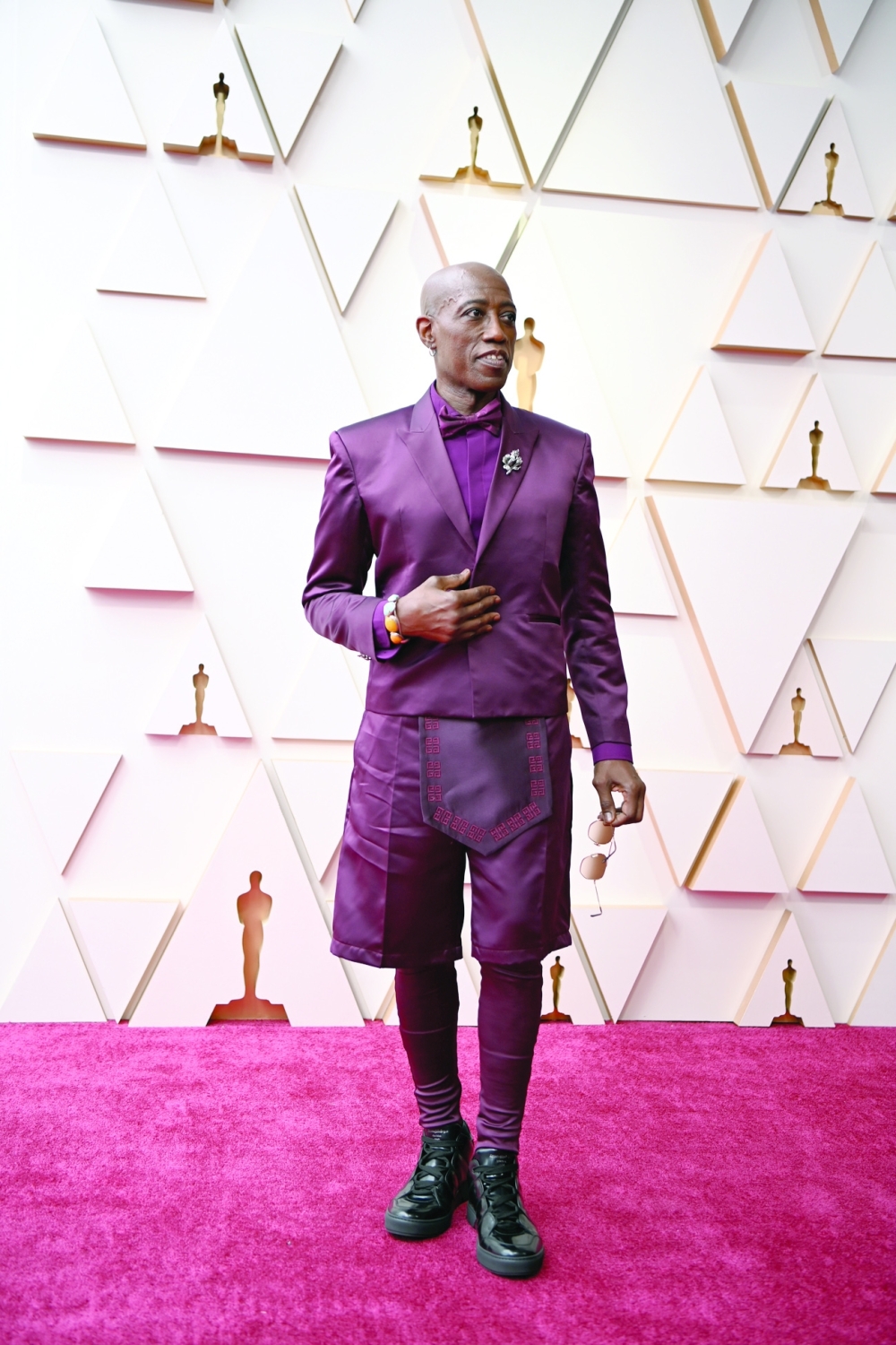 Wesley Snipes arrives for the 94th Academy Awards in Los Angeles on Sunday, March 27, 2022. (Hunter Abrams/The New York Times)